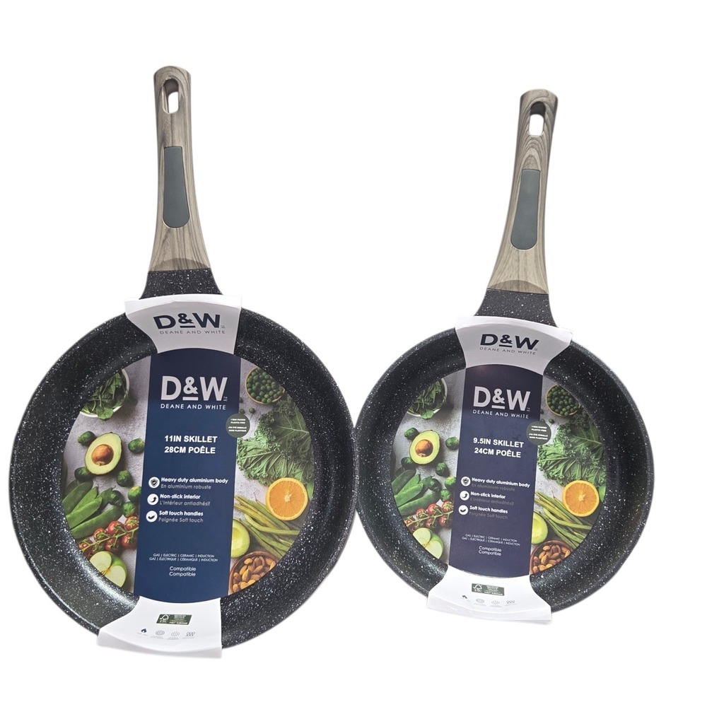 D&W Deane And White Cookware 9.5"/11" Frying Pan Set Nonstick‎ Skillet Induction